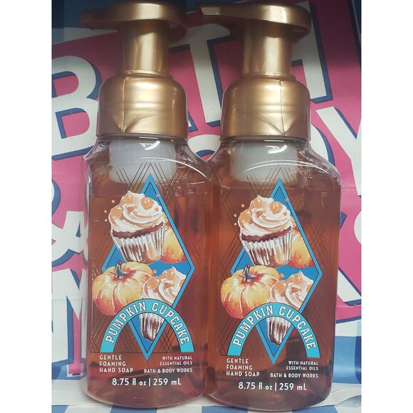 BBW Pumpkin Cupcake Gentle Foaming Hand Soap 2 Pack - Picture 1 of 2